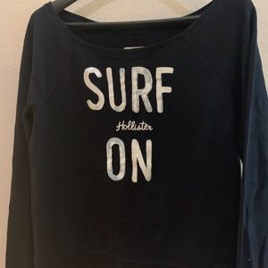 Hollister “Surf On” Off  the Shoulder Sweatshirt